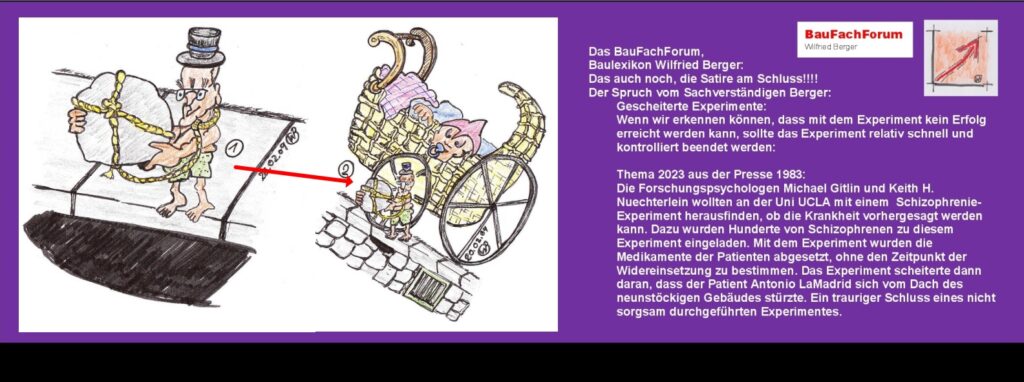 Experimente vom BauFachForum: Experimente nie unterschätzen.