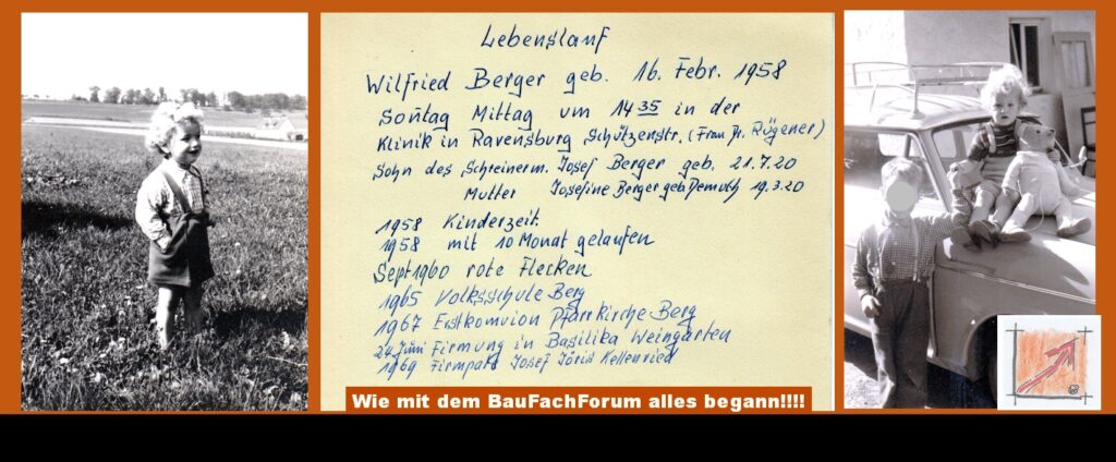 Presse von und über Wilfried Berger: Geburt und die Jugend: