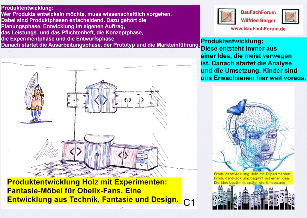 Experimente vom BauFachForum: Vom Comic zu einem Wohnzimmerschrank.