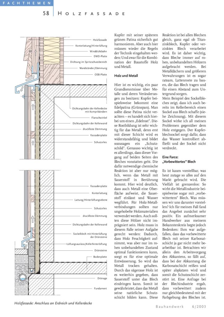 Holz am Haussockel, kann das funktionieren? Eine Frage, die vom Sachverständigen beantwortet wird. 