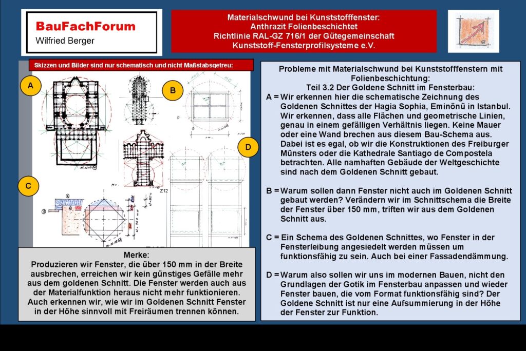 Materialschwund Kunststofffenster Schadensanalyse BauFachForum: Der Goldene Schnitt im Fensterbau: