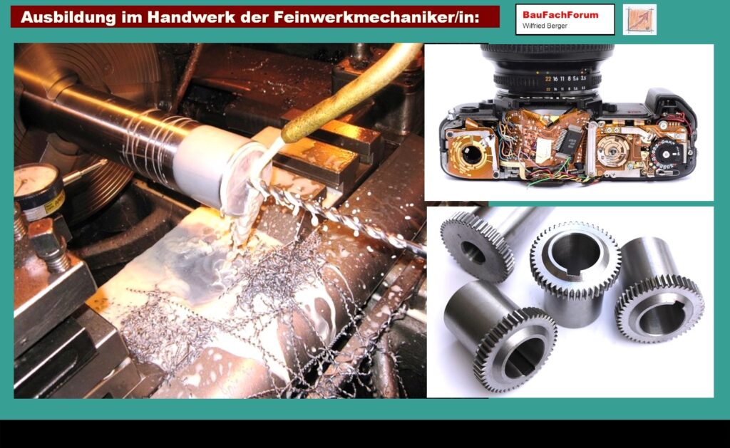 Feinwerkmechaniker Feinwerkmechanikerin BauFachForum Baulexikon: Eigen hergestellte Produkte: