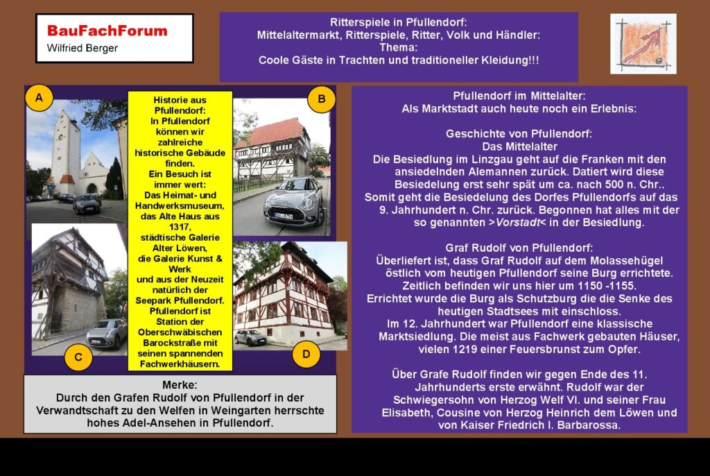 BauFachForum, Ritterspiele in Pfullendorf, Coole Gäste: Graf Rudolf von Pfullendorf: