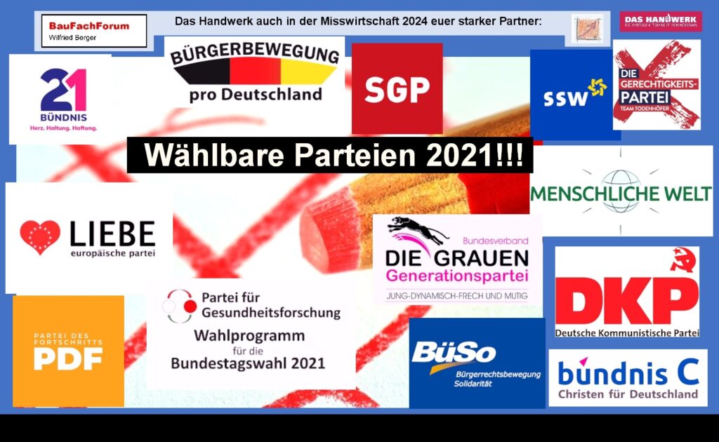 Wo versagt die Ampelregierung Rot, Gelb, Grün 2024 Die zweite Hälfte unserer Parteien bei der Wahl 2021: