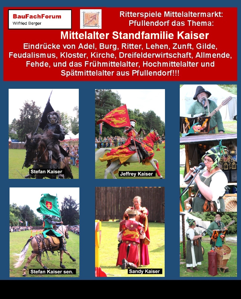 Hör- und Sehprobe vom Ritterturnier aus Pfullendorf mit der Standfamilie Kaiser begleitet von der Mittelalterband Trio Cum Laute live in Pfullendorf!
Die Ritterspiele fallen nicht unter den Juvenal Begriff:
Die Ritterspiele, wenngleich Sie ein enormes Spektakel auch Überregional auslösten kann man allerdings nicht in die Kategorie von der Juvenal Kritik eingliedern.
Wir sollten uns immer vorstellen, was es für eine körperliche Belastung sein musste einmal eine Rüstung zu tragen und zum anderen in dieser Rüstung dann auch noch zu kämpfen. Dazu mussten die Ritter enorme Kraft und Ausdauer besitzen um stundenweise zu kämpfen.
Gladiatoren-Spiele der Römer:
Auch Sie können nicht mit Ritterspielen verglichen werden. Wenngleich dies der Volksmund so versteht und meint.
Sie dienten lediglich dafür, dass das Töten in der Arena zur Lust der Bevölkerung vorgenommen wurde. Hier sollte das Adrenalin der Bevölkerung in Wallung gebracht werden. Daher die Gladiatorenkämpfe im alten Rom lediglich als Unterhaltung und der politischen Propaganda diente. Hier habe wir den Ursprung im Totenkult. Aber auch der Totenkult hatte man in den Kolossen missbraucht und hat diesen Kult durch die nicht freien Gladiatoren und zum Teil der Christen zu einem Blutrausch des Volks umgenutzt. Hier sollte die politische Macht gegenüber dem Volk und Menschen demonstriert werden. Also, auch entschieden werden darf mit dem Daumen hoch oder runter, wer leben darf und wer sterben muss.
Begriffe zum Thema Standmann:
Ritterspiele aus Pfullendorf, Trio cum Laute, Ritterkämpfe, Burg Querfurt, Historische Restaurierung, Bad Bodenteich, Buhurt, Kampfsport, Neuhausen, Schwert, Mittelaltermarkt, Schwert, Ritterspiele, BauFachForum, Baulexikon Wilfried Berger. Einfach das Bild anklicken und Ihr kommt auf passende Videos vom BauFachForum. Dazu verlässt Ihr das BauFachForum und Ihr kommt auf unseren YouTube-Kanal vom BauFachForum. Wenn euch die Shorts zusagen, könnt Ihr zum ausführlichen Thema weiterklicken.
Videoproduktion: BauFachForum, Baulexikon Wilfried Berger. www.baufachforum.de     

