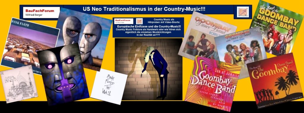 Eine schwere Zeit für den US-Country: Wie vor bereits mit den vielen Künstlern aus Deutschland beschrieben, kam in den 1980er Jahre die US-Country-Musik in eine schwere musikalische Schieflage in Bezug auf die Vermarktung und den Einnahmen der Produzenten und Musikverlagen. Hierzu war alleine schon Deutschland mit seiner Einflussnahme entscheidend für diese US-Country Schieflage mitverantwortlich. Europäische neue Bands sorgten dafür, dass dem amerikanischen Country aufgezeigt wurde, dass mit wesentlichen Erweiterungen des traditionellen Country, die Plattenverkäufe drastisch gesteigert werden konnten. Somit musste sich auch Amerika dem neue Markt anpassen. Der Neo-Traditionalismus nahm Einzug in die Country-Musik von Amerika. Begriffe zum Thema Neo Western Musik: Danny Wuenschel, Knapp ein Jahr, Stadtseefest Pfullendorf, Hard Luck, Love Song, Cowboy, Film, Album, Band, Country Singer, Wild West, Texas Lightning, BauFachForum, Baulexikon Wilfried Berger. Einfach das Bild anklicken und Ihr kommt auf passende Video-Short vom BauFachForum. Dazu verlässt Ihr das BauFachForum und Ihr kommt auf unseren YouTube-Kanal vom BauFachForum. Wenn euch die Shorts zusagen, könnt Ihr zum ausführlichen Thema weiterklicken. Videoproduktion: BauFachForum, Baulexikon Wilfried Berger. www.baufachforum.de Eine schwere Zeit für den US-Country:
Wie vor bereits mit den vielen Künstlern aus Deutschland beschrieben, kam in den 1980er Jahre die US-Country-Musik in eine schwere musikalische Schieflage in Bezug auf die Vermarktung und den Einnahmen der Produzenten und Musikverlagen. Hierzu war alleine schon Deutschland mit seiner Einflussnahme entscheidend für diese US-Country Schieflage mitverantwortlich. Europäische neue Bands sorgten dafür, dass dem amerikanischen Country aufgezeigt wurde, dass mit wesentlichen Erweiterungen des traditionellen Country, die Plattenverkäufe drastisch gesteigert werden konnten. Somit musste sich auch Amerika dem neue Markt anpassen. Der Neo-Traditionalismus nahm Einzug in die Country-Musik von Amerika.
Begriffe zum Thema Neo Western Musik:
Danny Wuenschel, Knapp ein Jahr, Stadtseefest Pfullendorf, Hard Luck, Love Song, Cowboy, Film, Album, Band, Country Singer, Wild West, Texas Lightning, BauFachForum, Baulexikon Wilfried Berger.
Einfach das Bild anklicken und Ihr kommt auf passende Video-Short vom BauFachForum. Dazu verlässt Ihr das BauFachForum und Ihr kommt auf unseren YouTube-Kanal vom BauFachForum. Wenn euch die Shorts zusagen, könnt Ihr zum ausführlichen Thema weiterklicken.
Videoproduktion: BauFachForum, Baulexikon Wilfried Berger. www.baufachforum.de