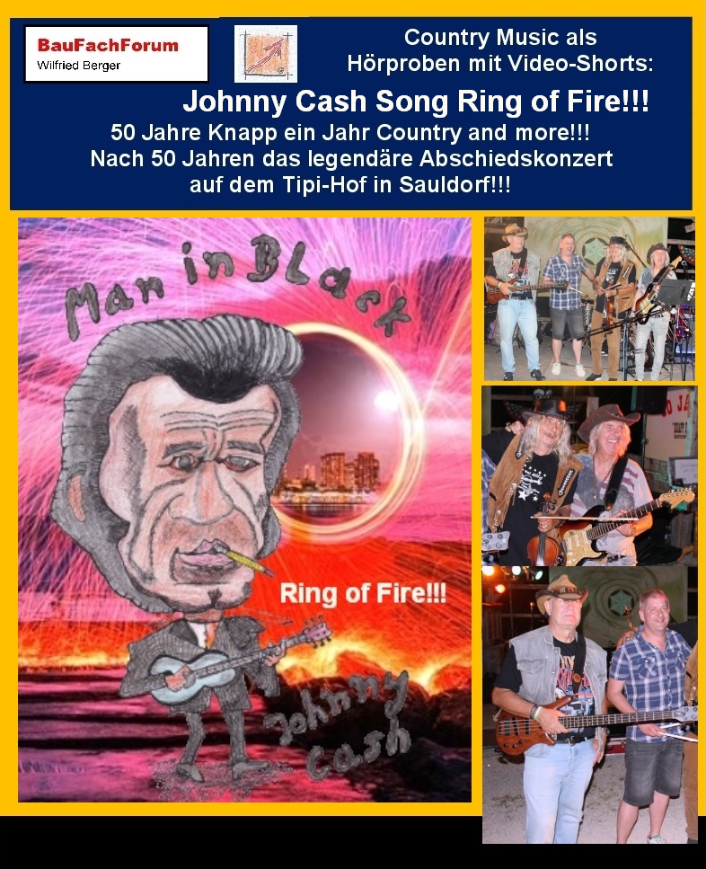 Hör- und Sehprobe Abschiedskonzert 50 Jahre Knapp ein Jahr:
Thema: Das Abschiedskonzert mit Jonny Cash Song Ring of Fire.
Bandvorstellung: Des legendären 50 Jahre Abschiedskonzert von Knapp ein Jahr:
Der Wandel der Band Knapp ein Jahr nach 50 Jahren Liveauftritten:
Nachdem die Band Knapp ein Jahr in der Hauptbesetzung mit Josh Pathel am Bass und Gitarre aus Pfullendorf, Peter Witzig Gitarren, Saxophon, Geige und Keyboards sowie Gesang, Wolfgang Seiderer als studierter Geiger und Fiddle-Spieler sowie André Streich am Schlagzeuger und alles was Krach und Rhythmus macht 50 Jahre lang gespielt haben, war es Zeit für das letzte legendäre Abschiedskonzert am 15.08.2025 auf dem Tipihof in Sauldorf von 20:00 bis 24:00.
Wenn das Ganze auch für die Fans eine traurige Angelegenheit war, war das Konzert allerdings ein enormer Erfolg. Und die Ära geht ja nicht gänzlich zu Ende. Das Urgestein Peter Witzig scharte sich 2022 neue Bandmitglieder um sich und führt den Namen Knapp ein Jahr im Sinne von Country and More weiter.
Begriffe zum Thema Abschiedskonzert:
50 Jahre Knapp ein Kahr Abschiedskonzert, Ozzy Osbourne, The Beginning, Blumentopf, Kiss, Back to, Unheilig, Black Sabbath, Ossi Osbourne, Gala, letztes Konzert, BauFachForum, Baulexikon Wilfried Berger.
Einfach das Bild anklicken und Ihr kommt auf passende Videos vom BauFachForum. Dazu verlässt Ihr das BauFachForum und Ihr kommt auf unseren YouTube-Kanal vom BauFachForum. Wenn euch die Shorts zusagen, könnt Ihr zum ausführlichen Thema weiterklicken.
Videoproduktion: BauFachForum, Baulexikon Wilfried Berger. www.baufachforum.de