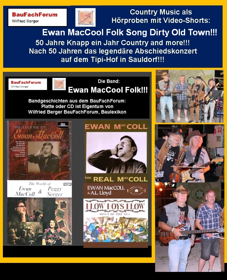 Hör- und Sehprobe Abschiedskonzert 50 Jahre Knapp ein Jahr:
Bandvorstellung: Teil 4 des legendären 50 Jahre Abschiedskonzert von Knapp ein Jahr mit dem Song von Ewan MacColl Dirty Old Town.
Knapp ein Jahr und weltweite Folklore-Musik:
Auch durfte bei den Live Auftritten von Knapp ein Jahr bei Ihren traditionelle Folkmusik nicht fehlen.
Hier in der Hör- und Sehprobe haben wir es mit einem schottischen Folk zu tun, der oft nach Irland eingegliedert wird.
Hier war Dieter Maier, der 1985 zu Knapp ein Jahr kam mit seinen eingebrachten Instrumenten gerade wegweisend.
Er kam zur Band mit vielen Instrumenten mit denen gerade die alten Folk Weisen gespielt werden konnten.
Dieter Maier brachte zur Band Instrumente wie Gitarren aller Art, Mandoline, Akkordeon, Keyboards und Querflöte mit ins Programm von Knapp ein Jahr hinzu.
Dirty Old Town ist hier der Klassiker, der in kaum einem Konzert fehlen durfte.
Begriffe zum Thema schottischer Folk:
50 Jahre Knapp ein Kahr Abschiedskonzert, Steve Dewar, North Sea, Schottland, Sea Gas, Schottische Musik, Awards Winner, Schottisches Volkslied, Trad Award, Cara, Dudelsack, Scotland, BauFachForum, Baulexikon Wilfried Berger.
Einfach das Bild anklicken und Ihr kommt auf passende Videos vom BauFachForum. Dazu verlässt Ihr das BauFachForum und Ihr kommt auf unseren YouTube-Kanal vom BauFachForum. Wenn euch die Shorts zusagen, könnt Ihr zum ausführlichen Thema weiterklicken.
Videoproduktion: BauFachForum, Baulexikon Wilfried Berger. www.baufachforum.de