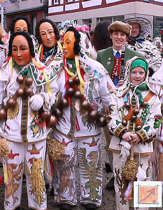 Leutkircher Bajazzo, Fasnet, BauFachForum, Baulexikon Wilfried Berger 03 03 01 Hopser und Scheller, Fasnet, BauFachForum, Baulexikon Wilfried Berger