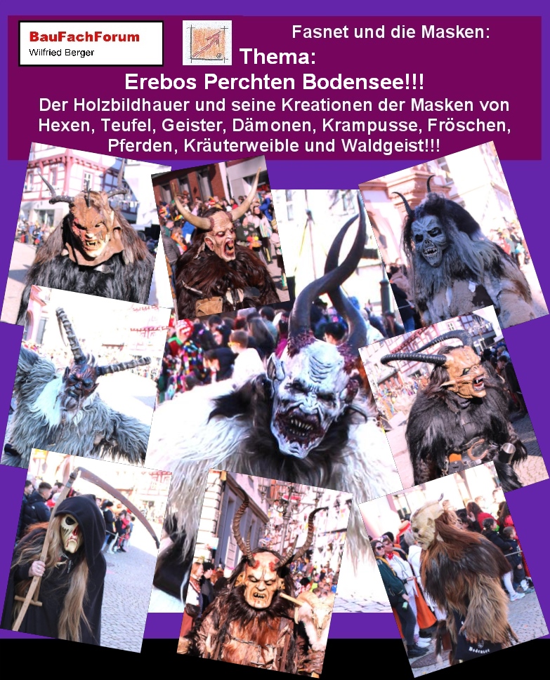 Perchten vom Bodensee in der schwäbisch alemannischen Fasnet:
Perchten sind, wie wir das in der Folge noch erkennen können, können nicht traditionell für die schwäbisch alemannische Fasnet eingegliedert werden. Vielmehr gehören sie in eine andere Gruppierung der Region der Alpenvorländer und in die Brauchtumsgrundlage der heidnischen Winterbräuche. Dazu in der Folge mehr.
Dennoch finden wir gerade am Bodensee die Gruppe der Erebos Perchten vom Bodensee. Perchten sind dabei nicht eine klassische Fasnetsfigur der schwäbisch alemannischen Fasnet. Hier müssen wir eher davon ausgehen, dass diese Gruppe eine moderne Form vom alpenländlichen Brauchtum der an den Bodensee angesiedelt wurde.
Die Vorreitergruppe sind dabei die Erebos-Perchten Bodensee mit Ihrem Stammsitz in Konstanz.
Wo müssen wir ihren Ursprung suchen?
Wenngleich unser Bericht über die schwäbisch alemannische Fasnet handelt und den Brauchtümern, die dort historisch fest verwurzelt sind haben die Perchten auch hier einen entsprechenden Einzug als Tradition gefunden.
Neues Classic-Feld:
Wo müssen die Erebos-Perchten Bodensee im Brauchtum eingegliedert werden?
Wie bereits angesprochen, sind Perchten ein ganz anderer Ursprung und entsprangen nicht den schwäbisch alemannischen Fasnetsbräuche. Perchten stammen mit ihren Wurzeln aus dem Alpenraum Österreich und Bayern. Erst seit 2013 wurde diese Gruppe von den Erebos-Perchten Bodensee gegründet und am Bodensee in Konstanz angesiedelt. Die speziellen Symbolik als Hintergrund der Perchten ist dabei aus dem Brauchtum den Winter auszutreiben. Somit werden Perchten wie nachfolgend noch vorgestellt nicht der christlichen Fasnet mit der Befreiung aus der Fastenzeit zuzuordnen, sondern heidnischen Bräuchen aus den Bergregionen.
Wie sehen die Erebos-Perchten vom Bodensee aus?
Beeindruckend sind ihre angsterregenden, handgeschnitzte Masken. Aus den Veröffentlichungen der Erebos Perchten kann allerdings der Maskenschnitzer nicht direkt erkannt werden. Vermutet werden kann nur, da sich die Erebos die den Krampus- und Perchtenstil pflegen, ihre Maskenschnitzer auch aus dem bayerisch-österreichischen Raum gefertigt wurden und werden.
Wen kennen wir als Maskenschnitzer und Bildhauer aus dieser Gegend?
Die Mitterer Masken:
Einer der bekanntesten Holzbildhauer kennen wir mit Markus Mitterer aus Österreich. Die Masken der Erebos haben genau seine Handschrift. Er machte sich als einer der detailreichen und furchteinflößenden Perchtenmasken Hersteller einen Namen in der Szene. Er wird auch von der Gruppe öffters erwähnt und als Referenz benannt.
Individuelle Einzelstücke:
Da die Erebos-Perchten Bodensee ja nicht in eine klassische Fasnetszunft eingegliedert werden können, ist es auch möglich, dass einzelne Masken auch von regionalen Schnitzern geschnitzt wurden. Hier sind wir ja nicht an ein Urheberrecht der Zünfte gegenüber dem Maskenschnitzer konfrontiert, sondern mit einem freien Verein, bei dem sich die Mitglieder auch ihre Masken individuell fertigen lassen können. Ein bekannter Maskenschnitzer und Holzbildhauer für diesen Perchtenstil ist unter anderem auch Klaus Teufl aus Österreich.
Klaus Teufl Masken aus Österreich:
Der Maskenschnitzer Klaus Teufl stammt aus Österreich. Er hat sein Atelier in Admont in der Steiermark. Er hat sich in der Perchten- und Krampus-Szene einen ganz eigenen Stil entwickelt. Hier sprechen wir von expressiven, handgeschnitzten Holzmasken. Aus seiner Autobiografie kann erkannt werden, dass er gerade viele frei Gruppen im gesamten Alpenraum beliefert. Daher ist es naheliegend, dass für die freie Gruppierung der Erebos Perchten am Bodensee Masken auch er Masken beigesteuert hat.
Traditionelle klassische schwäbisch alemannische Fasnets-Zünfte:
Diese bedienen sich meist Holzbildhauern, wie beispielsweise bereits vorgestellt Jogi Weiß aus Ravensburg, bei der die Zunft die Urheberrechte beim Künstler erwerben und somit die Masken für die Zunft sich sichert.
Also beispielsweise die klassischen Konstanzer Narrenzünften ihre Masken vom Atelier Benz schnitzen lassen. Und hier im Vergleich sind die Masken der Erebos Perchten ein ganz anderer Stiel.
Der Holzbildhauer Hans-Georg Benz:
Das Atelier Benz kennen wir als eine traditionsreiche Holzbildhauerei. Die Leitung hat Hans-Georg Benz, der sich mit seinem Atelier in Owingen bei Überlingen am Bodensee angesiedelt.
Hans-Georg Benz ist ein Familienunternehmen bei dem sein Vater bereits Holzbildhauer war. Zwischenzeitlich ist auch seine Tochter Rosa Häuptle als eine gelernte Holzbildhauerin, im Betrieb in der dritten Generation tätig.
Spezialisierung von Vater und Tochter:
Das Unternehmen ist traditionell und speziell auf die schwäbisch alemannische Fasnacht ausgerichtet. Dort lassen ca. 100 Narrenzünfte aus dem Raum Bodensee Oberschwaben ihre Masken und Larven fertigen.
Die Bedeutung für Konstanz:
Der Familienbetrieb ist eng mit der Konstanzer Fasnacht verbunden.
Seit 1999 schnitzt Hans-Georg Benz die Masken für die Konstanzer Seewölfe.
Das Handwerk:
Hans-Georg Benz schnitzt seine Masken als Holzbildhauer klassisch aus Lindenholz. Im Gegensatz zu Jogi Weiß, der hier Weymouthskiefer bevorzugt. Gleichfalls sind alle Masken Unikate und in der Oberfläche auch kunstvoll gefasst oder aus dem Volksbegriff bemalt.
Gleichfalls ist der Betrieb dazu spezialisiert, originalgetreue Restaurierung und Kopie historischer Masken herzustellen.
Das Atelier ist in der schwäbisch alemannischen Fasnet, die erste Adresse auch für authentische Häsgestaltung am Bodensee.
Das Erscheinungsbild der Erebos Perchten Bodensee:
Wobei wir jetzt bei der traditionellen Häsgestaltung der Erebos Perchten angekommen sind. Auch hier muss erkannt werden, dass das gesamte Häs keinerlei Grundlage aus der traditionellen schwäbisch alemannischen Fasnet aufzeigt.
Es können wohl die Insignien oder auch Narrenattribute wie handgeschnitzte Holzmasken mit echten Hörnern, schwere Tierfelle und große Glocken oder Schellen verglichen werden, allerdings nicht als Brauchtum der schwäbisch alemannischen Fasnet. Denn die Perchten gehören in den Brauchtum des Wintervertreibens der Rauhnächte, das in einen heidnischen Ursprung einzugliedern ist. In der Folge wird euch auch noch der Unterschied zwischen Perchten und Krampusse erklärt und analysiert.
Perchten und die schwäbisch alemannische Fasnet:
Wie bereits vorgetragen sind Perchten keine Figur der schwäbisch alemannischen Fasnet. Zu den Erebos Perchten aus Konstanz zählen auch noch die Gruppe der
Unterwelt Perchten aus Radolfzell die oft auf Nachtumzügen unterwegs sind, wo die Perchten mit dem Dunkel und dem Lichtspiel einen eigenständigen Mythos präsentieren.
Der Brauch-Hintergrund der Bodensee Perchten:
Sie gehören eindeutig als Perchten Brauchtum in die Raunächte zwischen Weihnachten und Dreikönig. Daher ist der Perchtenauftritt über die ganze Fasnet ein Novum der modernen Zeit der schwäbisch alemannischen Fasnet.
Der größte und älteste Dachverband ist die Vereinigung Schwäbisch-Alemannischer Narrenzünfte e.V. oder kurz VSAN, der 1924 gegründet wurde, zählt zum größten Dachverband der Fasnets-Organisatoren. Dort können die Perchten die Aufnahme-Grundlagen nicht erfüllen um dort Mitglied zu werden. Wenngleich hier eine direkte und klare Distanz aufgezeigt wird, werden die Perchten als freie Gruppe dennoch bei vielen Fasnets-Umzügen eingeladen und laufen dort mit.
Begriffe zum Thema Perchten Bodensee:
BauFachForum die Seite des Bauens, Perchten Bodensee, Joska Bodenmais Perchten, Filzmoos, Filzmoser Perchten, Krampus, Bayrischer Wald, Fasnacht, Radolfzell, Krampuslauf, Perchtenlauf, BauFachForum, Baulexikon Wilfried Berger.
Einfach das Bild anklicken und Ihr kommt auf passende Videos vom BauFachForum.
Dazu verlässt Ihr das BauFachForum und Ihr kommt auf unseren YouTube-Kanal vom BauFachForum. Wenn euch ein Shorts zusagt, könnt Ihr zum ausführlichen Thema weiterklicken.
Erschöpfende Auskünfte findet Ihr unter dem BauFachForum im Baulexikon Wilfried Berger.
Videoproduktion: BauFachForum, Baulexikon Wilfried Berger.
www.baufachforum.de