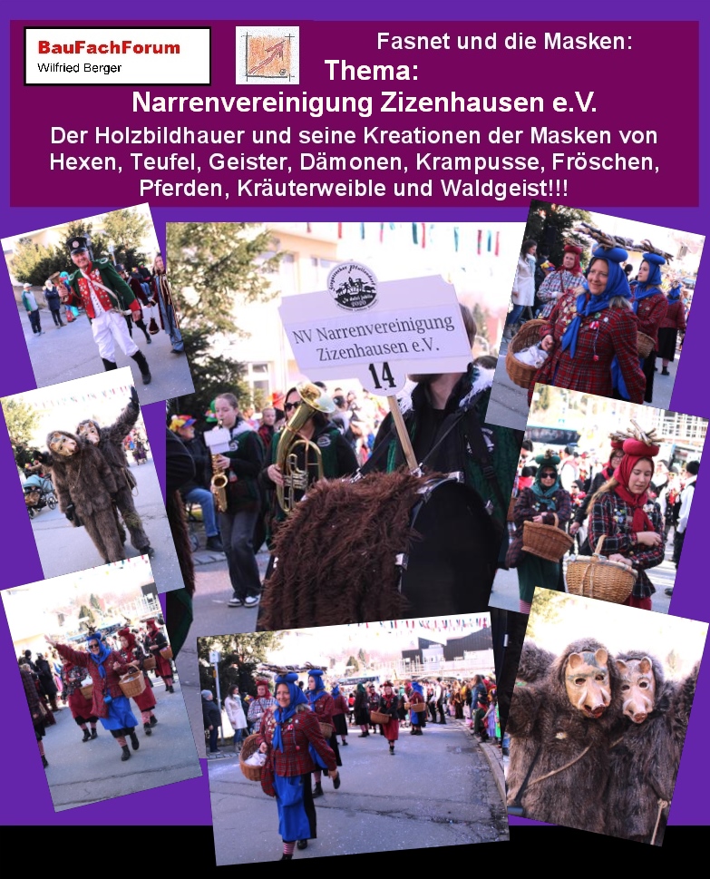 Hör- und Sehprobe Masken Holzbildhauer Schwäbisch Alemannische Fasnet:
Thema: Zizenhauser Terrakotta Weible
Zizenhauser Masken:
Die Zizenhausener Terrakotta-Weible sind klassisch ohne Holzmasken zu sehen. Allerdings die zentrale Figur der Zizenhauser Fasnet ist die Maskengruppe des Ebers. Der Hintergrund ist dabei ein Waldgebiet bei Zizenhausen das sogenannte Lesholz. Der Eber stellt Symbolisch dabei die Wehrhaftigkeit und Naturverbundenheit dieser Region dar. Und dabei ist die Maske eine Meisterklasse des Holzbildhauers.
Begriffe zum Thema Zizenhauser Terrakotta Weible:
BauFachForum die Seite des Bauens, Zizenhauser Terrakotta Weible, Zizenhausen, Narren, Fasnet, Weible, Terrakotta Figuren, Tonfiguren, Zizenhauser Terrakotten, BauFachForum, Baulexikon Wilfried Berger.
Einfach das Bild anklicken und Ihr kommt auf passende Videos vom BauFachForum.
Dazu verlässt Ihr das BauFachForum und Ihr kommt auf unseren YouTube-Kanal vom BauFachForum. Wenn euch ein Shorts zusagt, könnt Ihr zum ausführlichen Thema weiterklicken.
Erschöpfende Auskünfte findet Ihr unter dem BauFachForum im Baulexikon Wilfried Berger.
Videoproduktion: BauFachForum, Baulexikon Wilfried Berger.
www.baufachforum.de