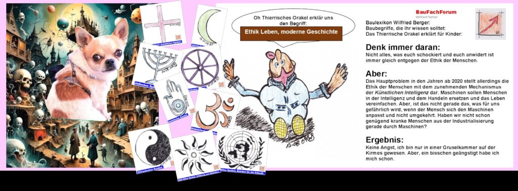 Was macht uns Angst und was dürfen wir Menschen erhalten?
Das ist immer die Frage des Lebens. Oder entscheiden diese Dinge über Moral und Ethik jetzt die Tec-Milliardäre der Welt? Entscheidet in der Zukunft nicht mehr die Traditionen, die Religionen über die Moral unserer menschlichen Evolution, sondern Robotergesetze, die uns mit Androiden Maschinen gelehrt werden?
