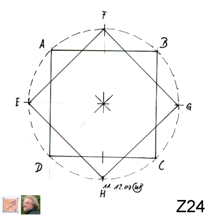 Z24 Z23 Das Oktogon Konstruktio, Das Achteck entsteht, BauFachForum, Baulexikon Wilfried Berger