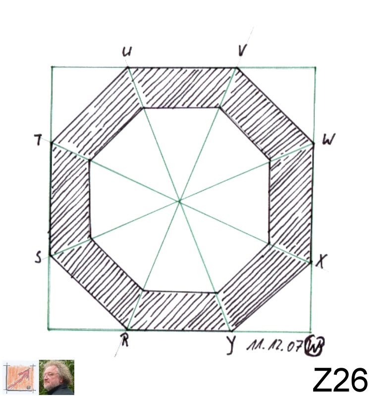 Z26 Das Oktogon Konstruktio, Das Achteck ent, BauFachForum, Baulexikon Wilfried Berger