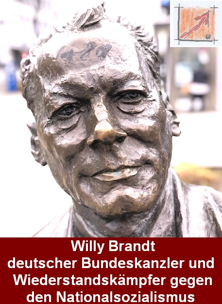 Willy Brandt:
Willy Brandt kniet 1970 vor dem Ehrenmal der Helden des Warschauer Ghettos als Geste der Demut und Bitte um Vergebung für die NS-Verbrechen.
