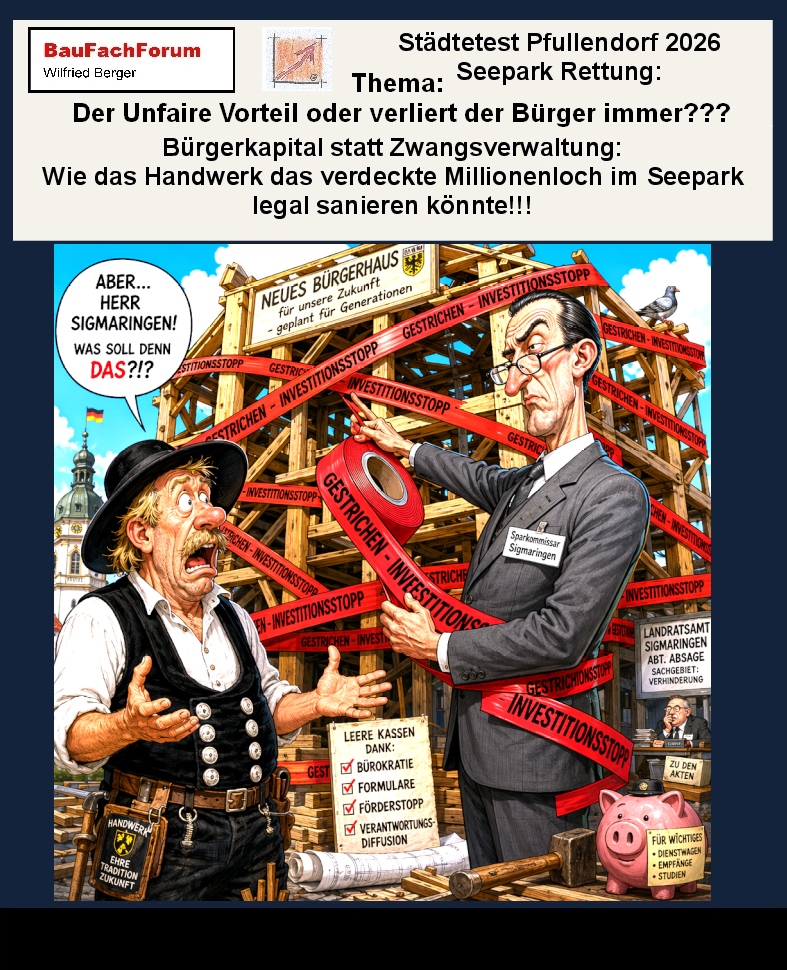 Der Unfaire Vorteil der Beamten gegenüber Bürger und Handwerk, BauFachForum, Baulexikon Wilfried Berger