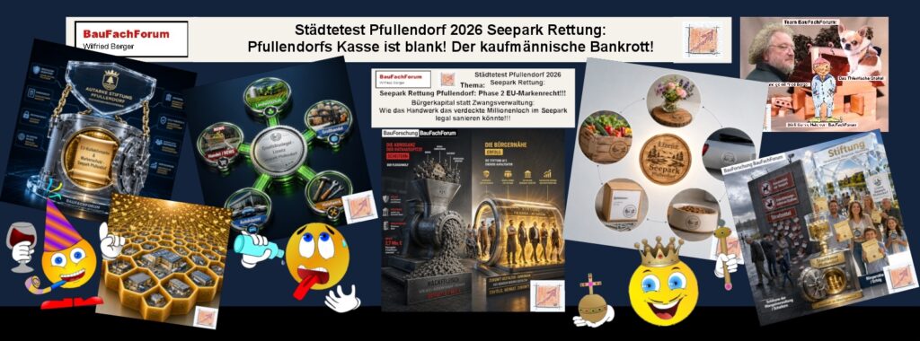 Die Bildkollage zeigt die Unfähigkeit der Stadtspitze in Pfullendorf in der Beziehung auf die Bürgernähe. Bürgermeister Ralf Gerster ist nur darauf fixiert, schnelles Geld von Amigos in die Stadtkasse zu spielen anstelle die Bürger als Energie und Kraft der Stadt Pfullendorf zu verwenden!